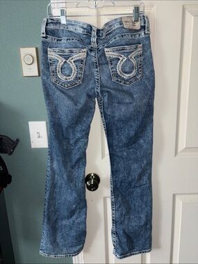 Big Star Women's Medium Blue Bootcut Jeans with Contrasting Back Stitch